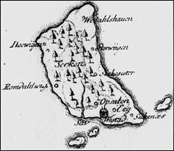 Kart over Sekken fra 1768